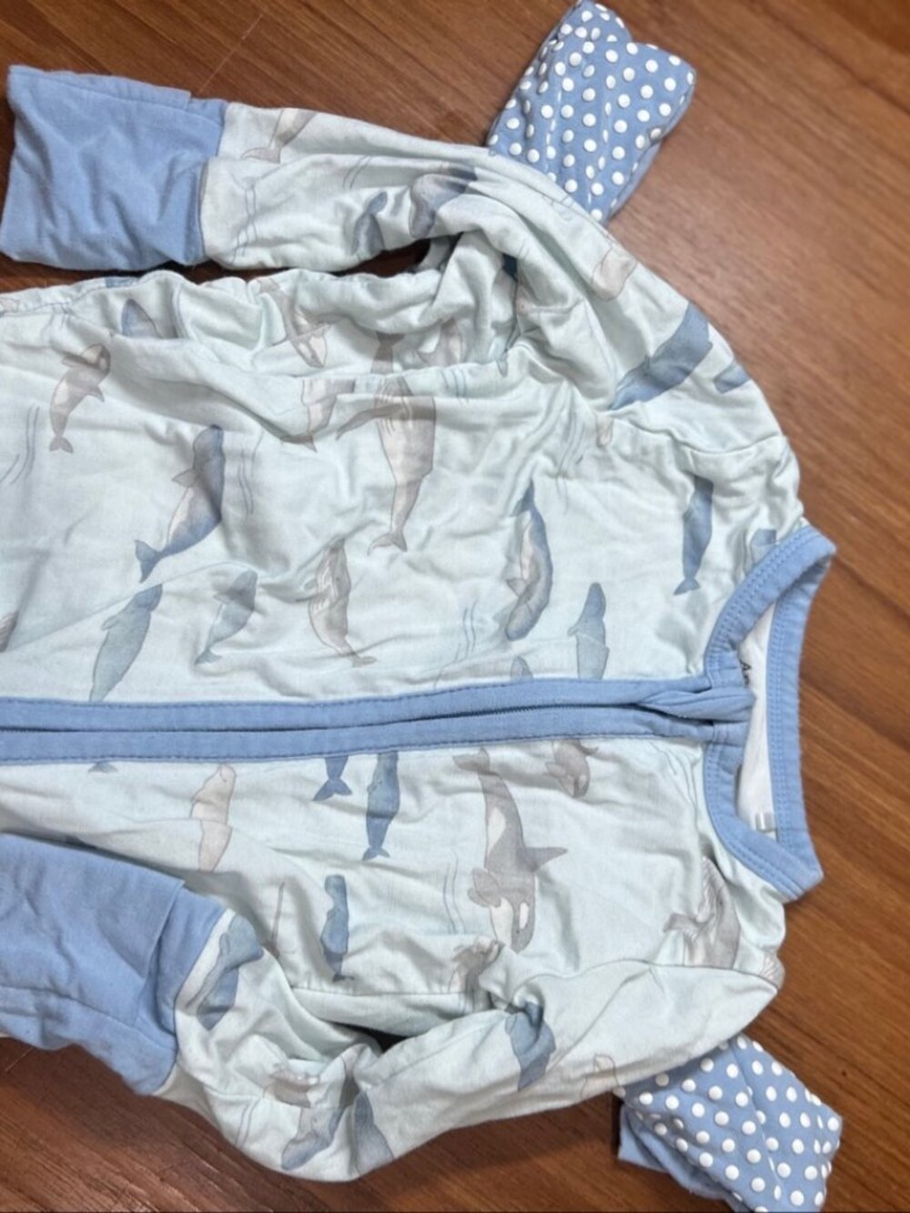Angel Dear Bamboo Romper Set 3-6M Whale Zip & Sea Turtle Snap